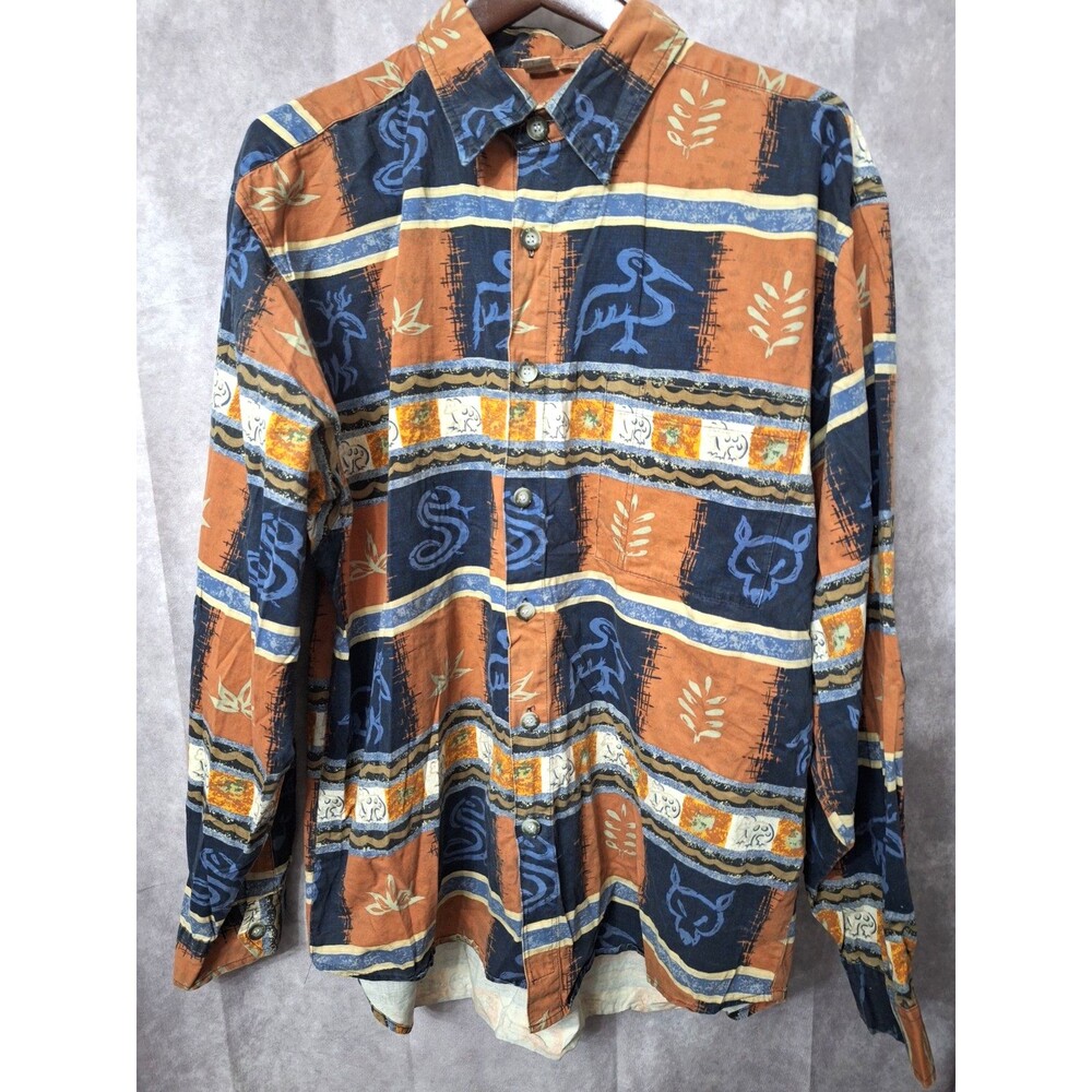 The Territory Ahead Vintage Tribal Print AOP Button Up Shirt Men XL Long Sleeve